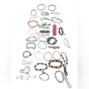 Bundle of 37 Colorful and Funky Bracelets